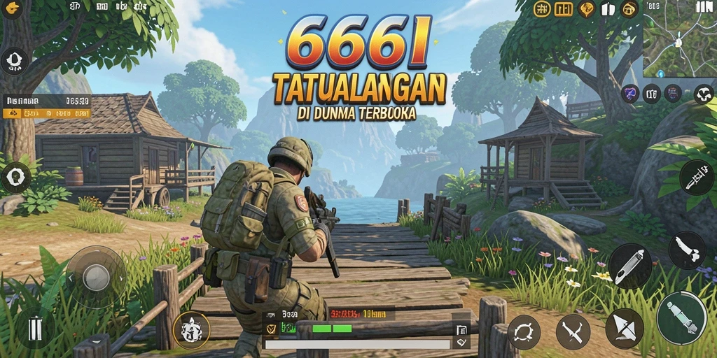 Screenshot gameplay 666I menampilkan petualangan seru di dunia terbuka.