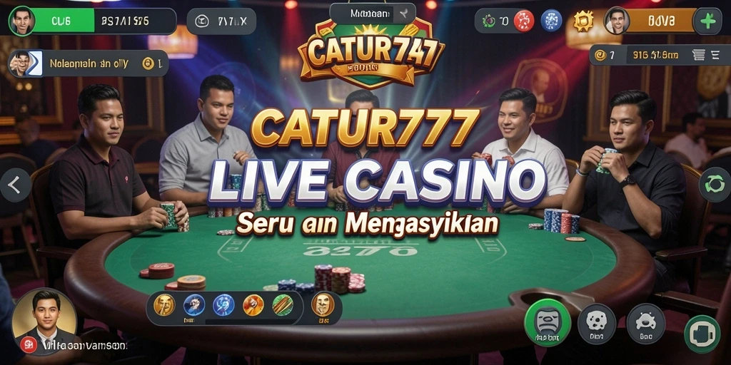 Tampilan gameplay Live Casino di CATUR777 yang mendebarkan.