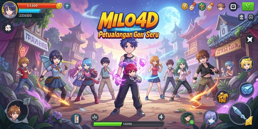 Tampilan gameplay MILO4D dengan karakter Anime yang menarik.