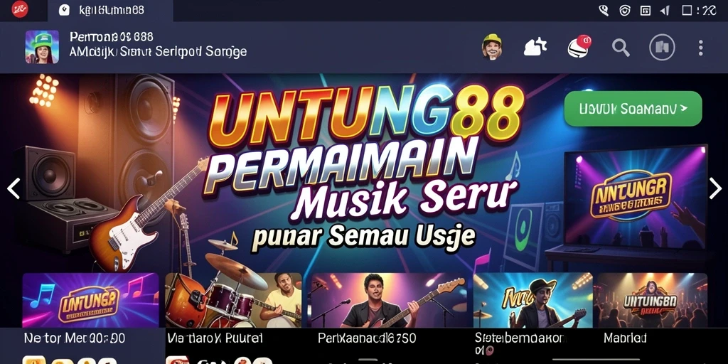 Screenshot UNTUNG88 menampilkan interaksi gameplay musik yang seru.