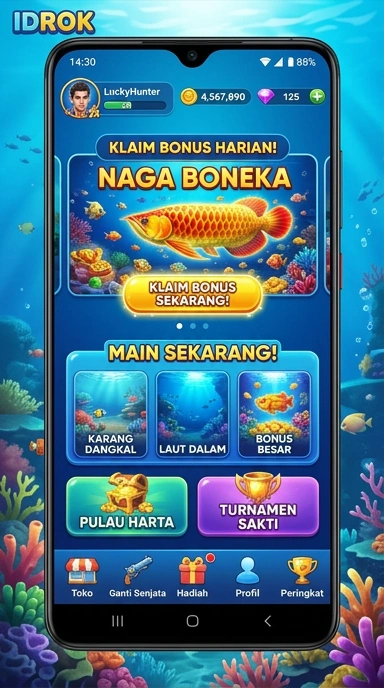 Tampilan utama aplikasi idrok yang user-friendly.